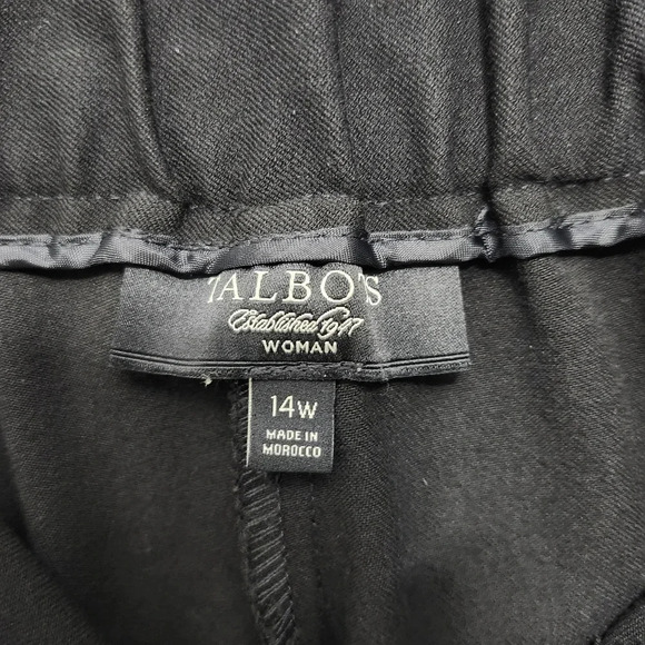 Talbots women's dress pants size 14W black trouser cropped office carrier - Picture 5 of 6